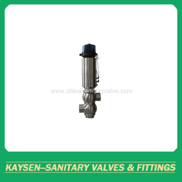 Sanitary 3 ways double seat mixproof valves Weld